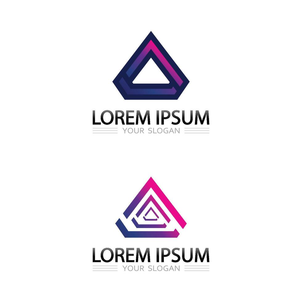 Geometric Triangle Letter Logo Design with Futuristic and Minimalistic Aesthetics vector