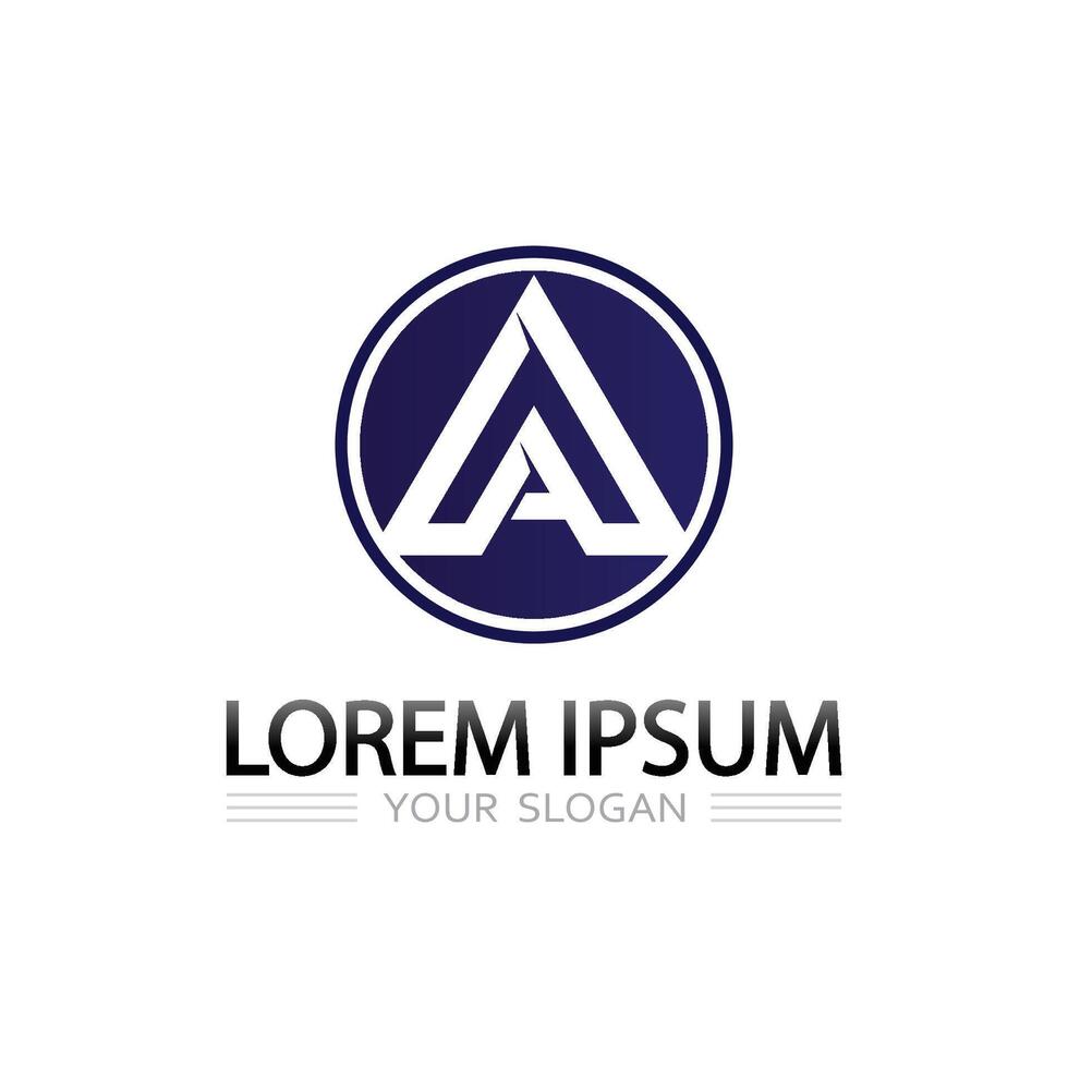 Modern Letter Logo Featuring Triangle Geometry and Prism Light Refraction Theme vector