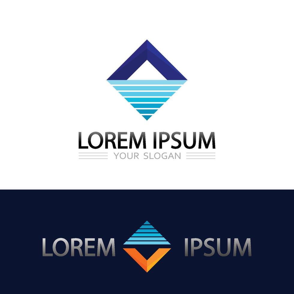 Simple Triangle Letter Icon with Prism Light Effect and Geometric Logo Shape vector