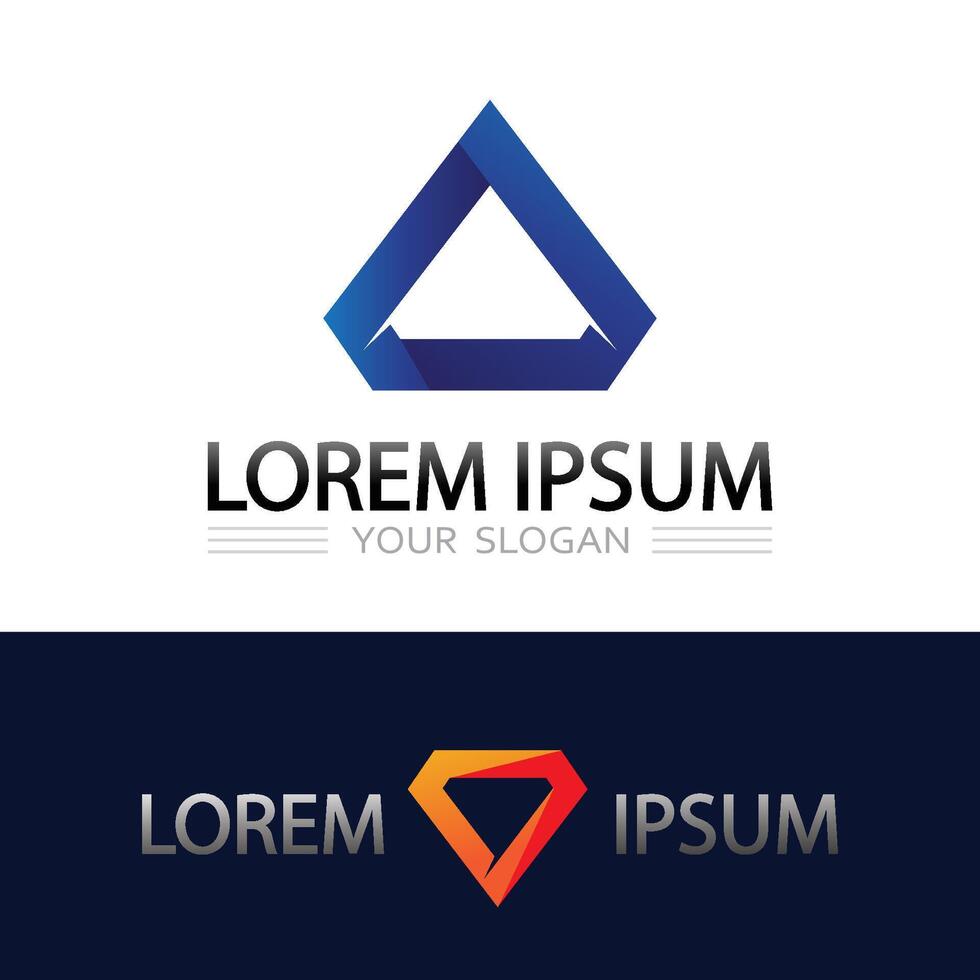 Bold Prismatic Triangle Alphabet Logo Featuring Minimal Line Art Design Concept vector