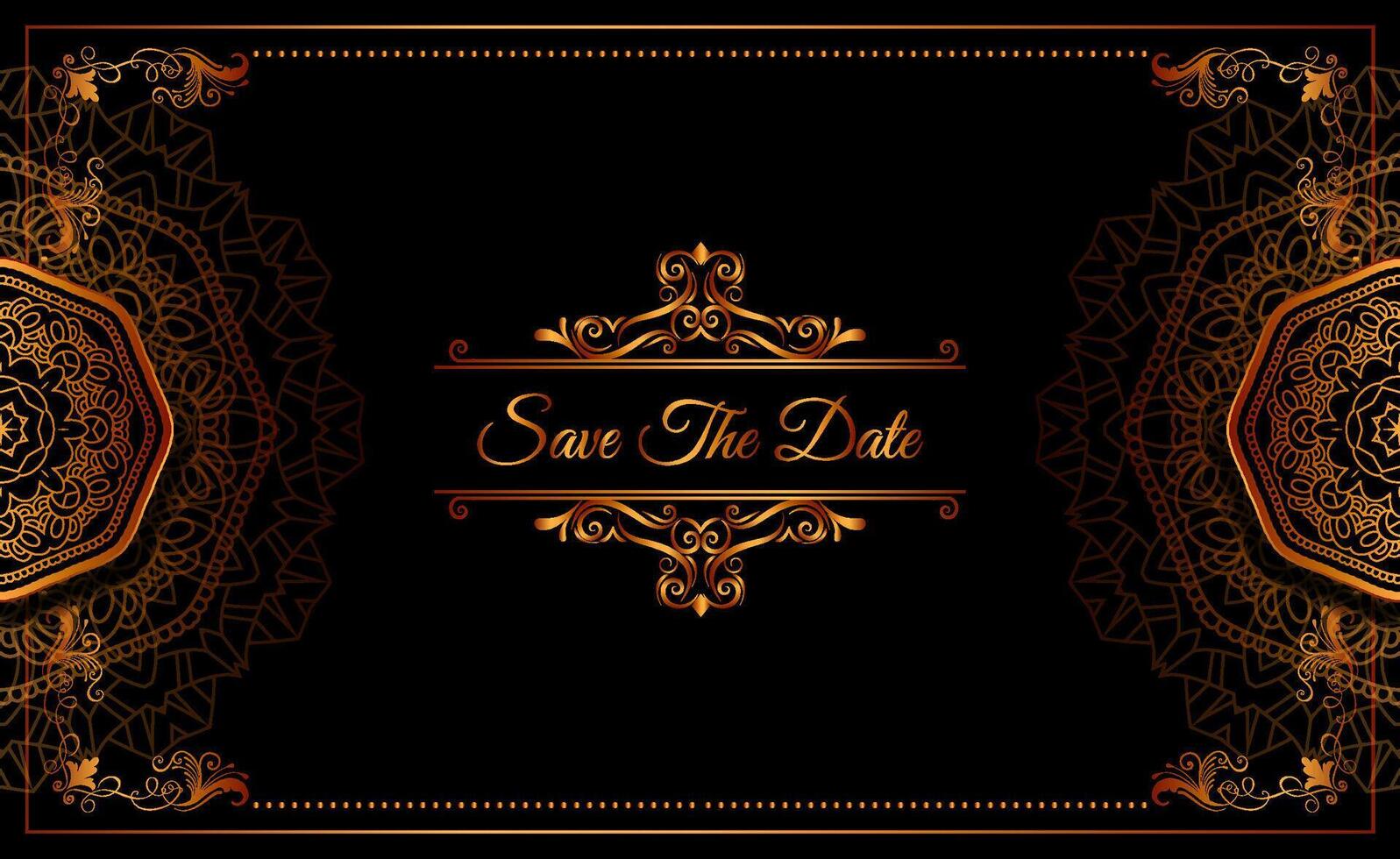 wedding invitation card design with empty text background vector