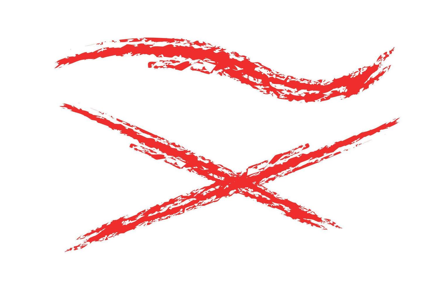 Red cross and a red arrow on a white background vector