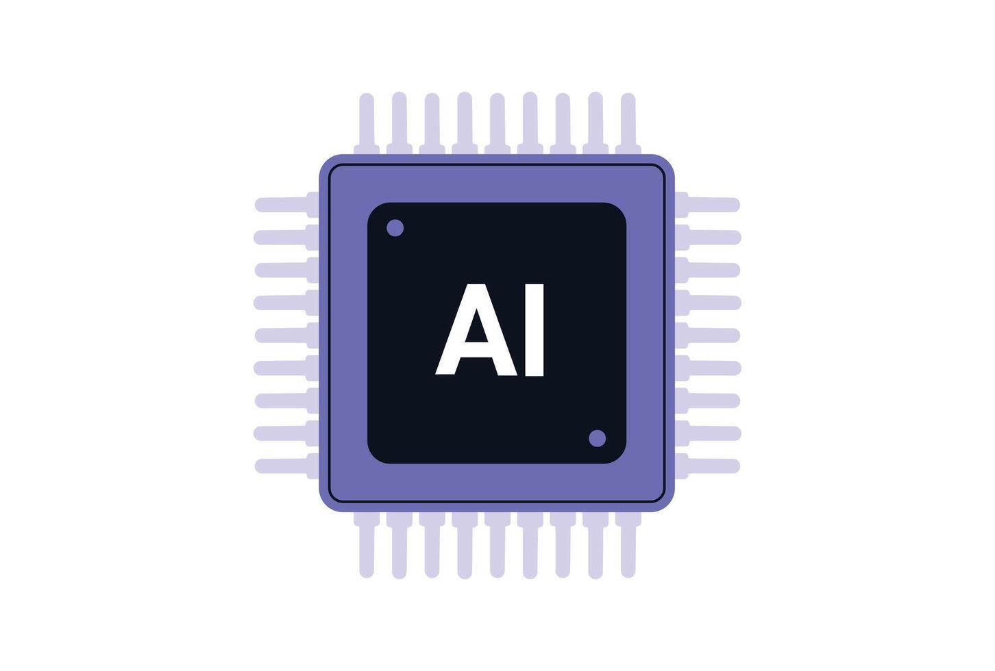 Microchip circuit board illustration. vector