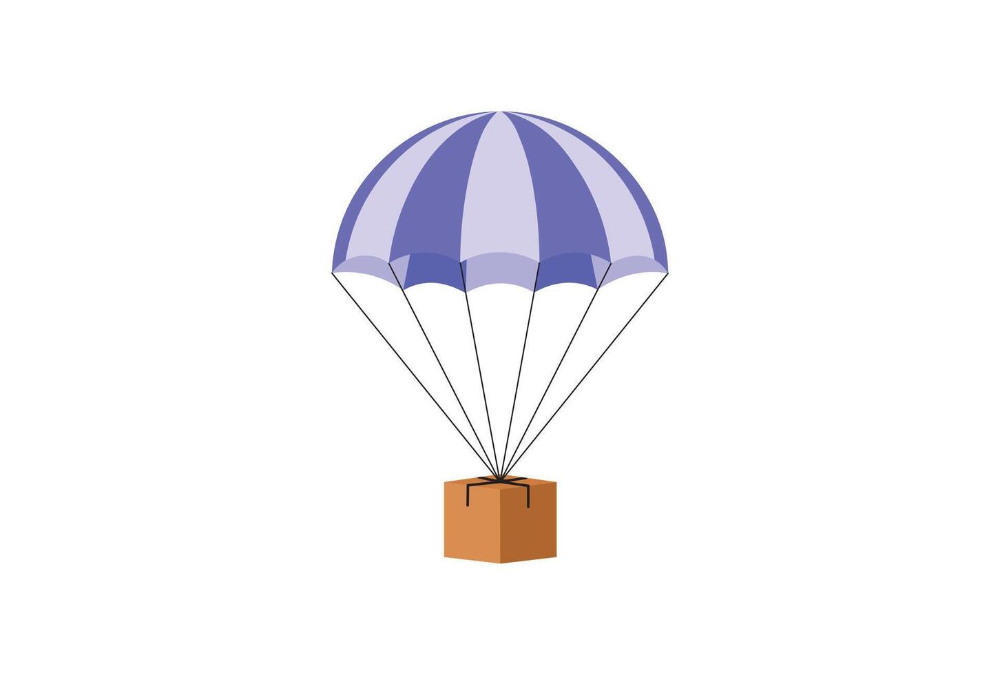 Crypto Airdrop with Parachute, Concept of Giveaway and Promotion Crypto Coin Illustration. vector
