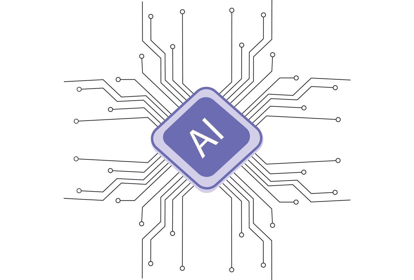 Technology microchip circuit board illustration. vector
