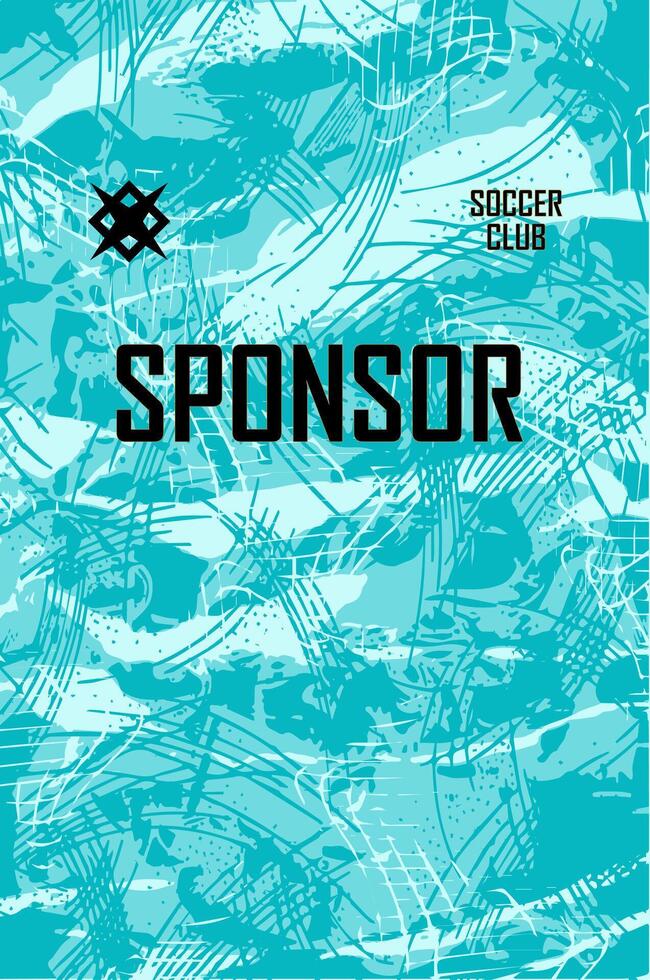 Custom soccer apparel blue white vector
