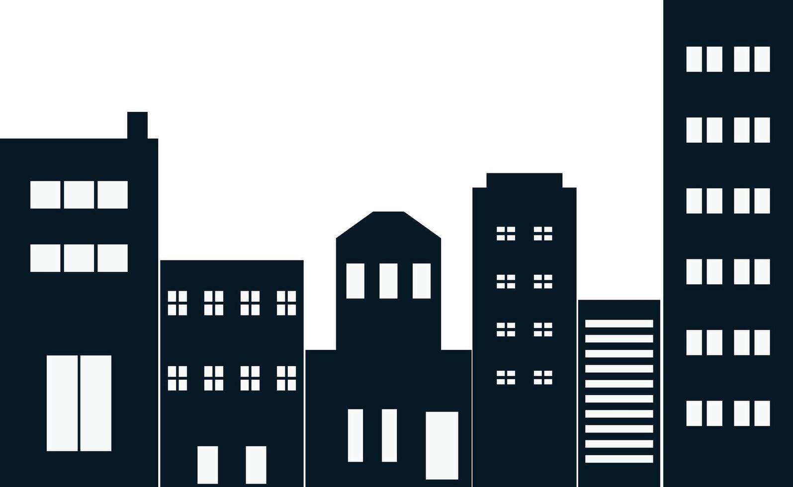 Urban Cityscape Silhouette. vector