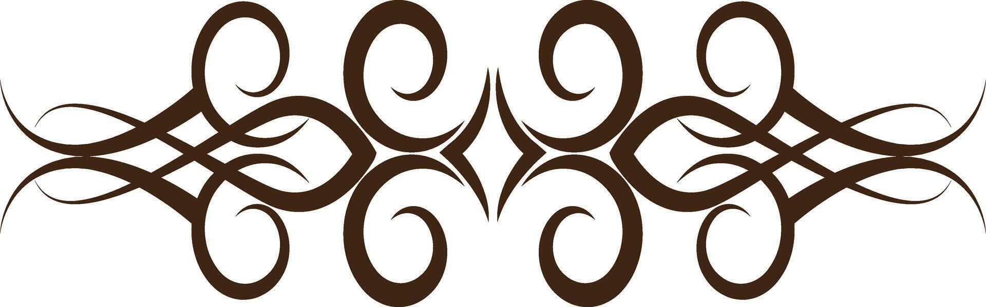 Tribal Tattoo Border in Flat Design. vector