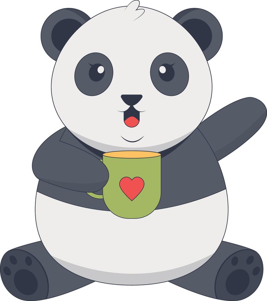 Cute Panda Animal Character vector