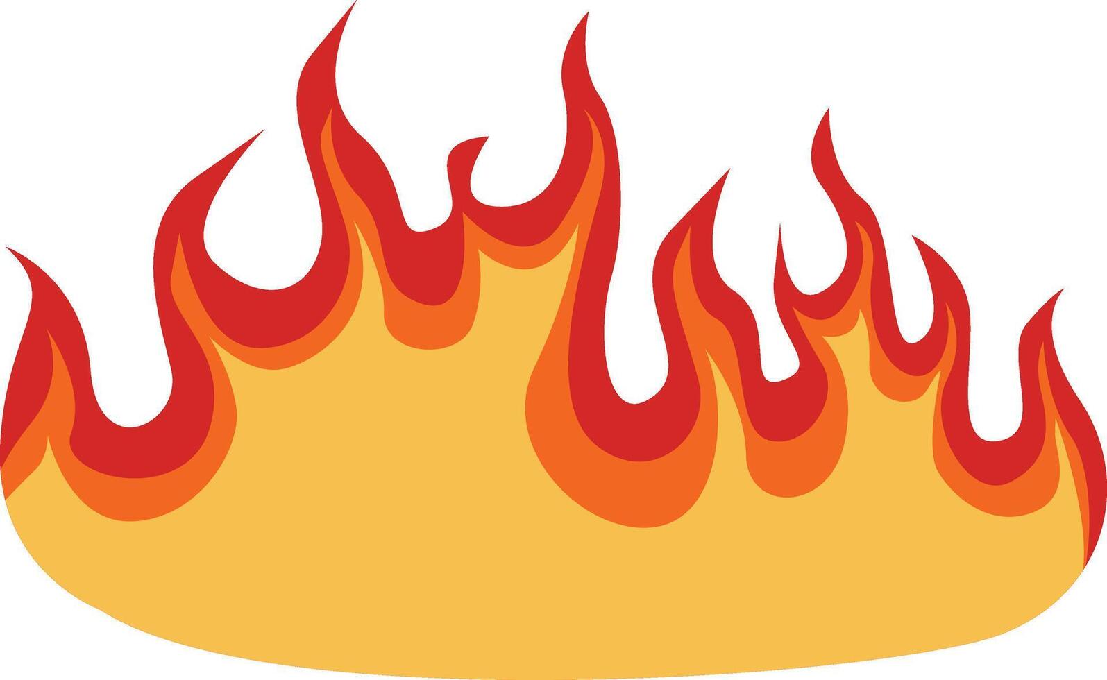 Flame Frame Border on White Background vector