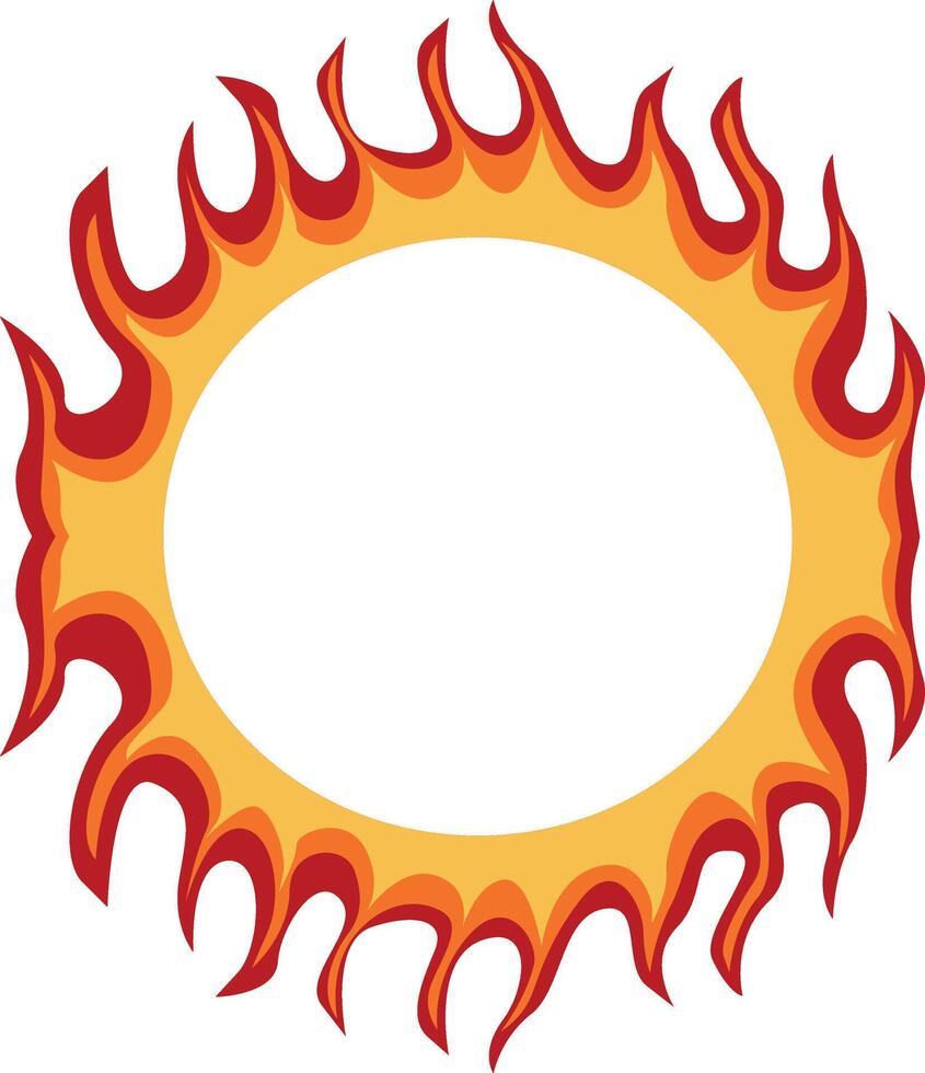 Flame Border Clipart vector