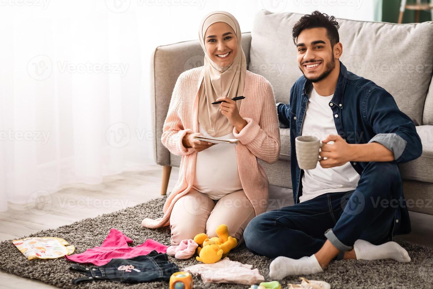Couple preparing for their baby photo