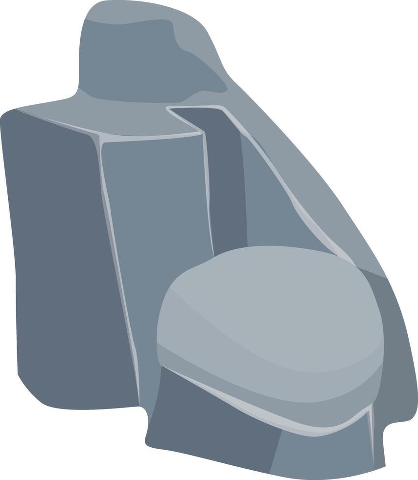 Big Stone Mountain on White Background vector