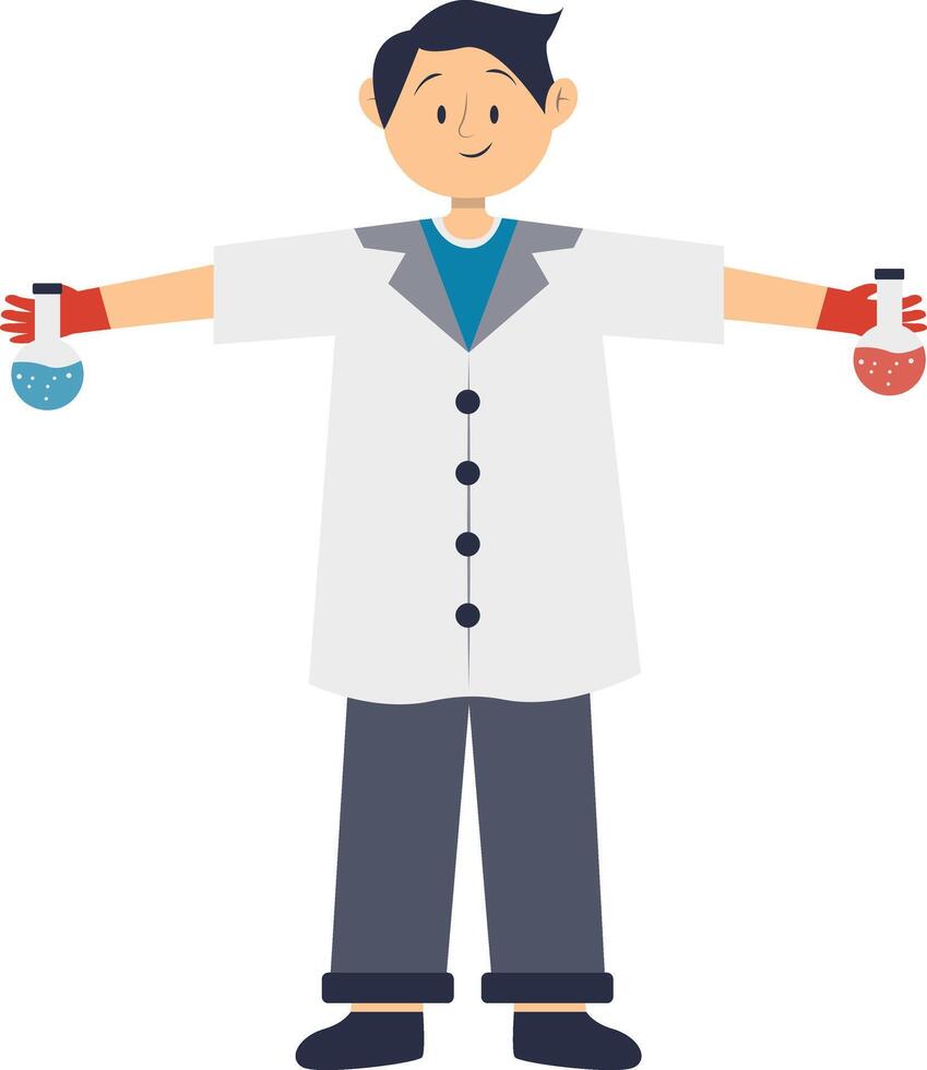 Illustration of Man Profession with Cartoon Concept vector
