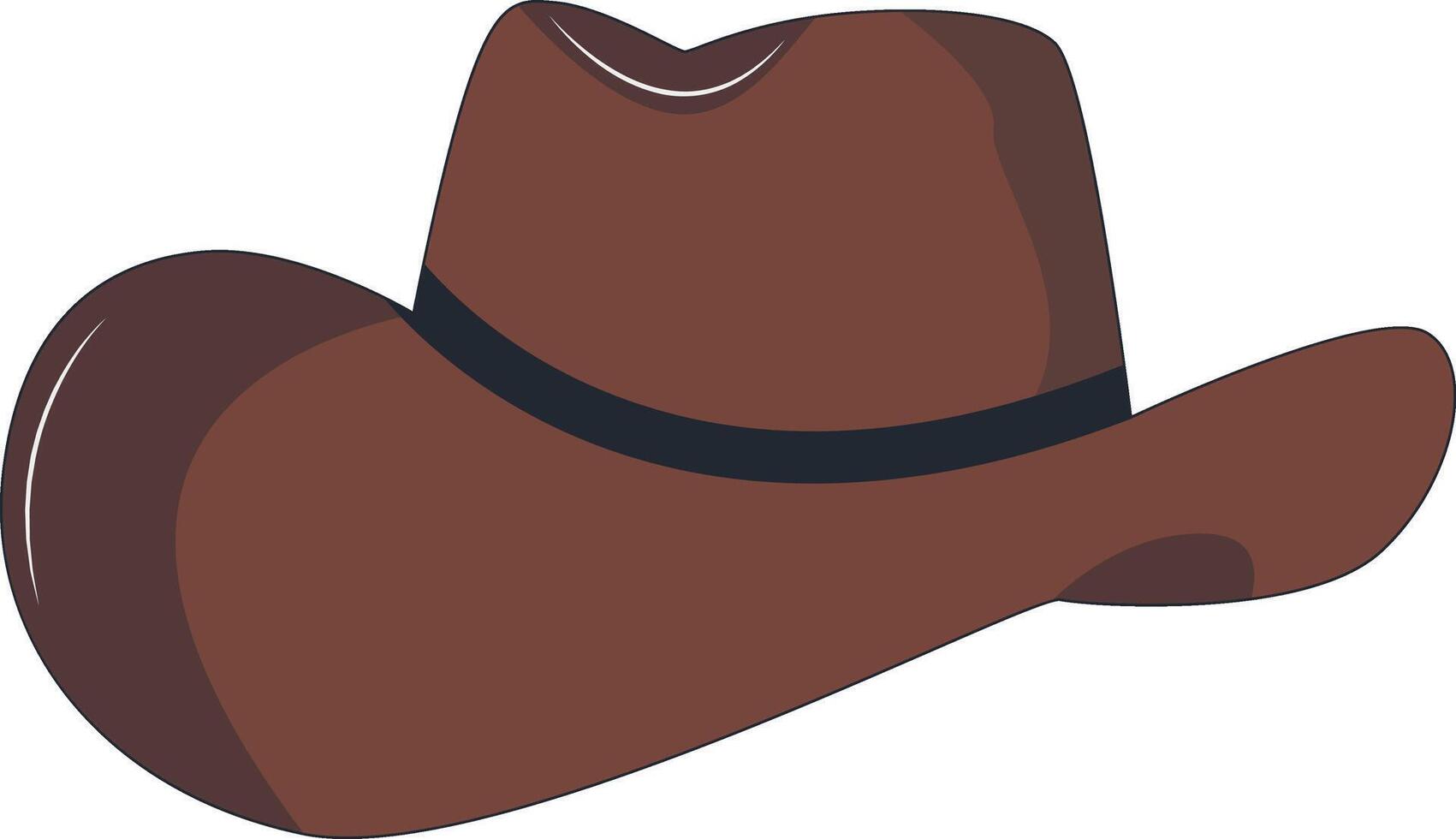 Wild West Cowboy Hat Illustration with Cartoon Style. vector