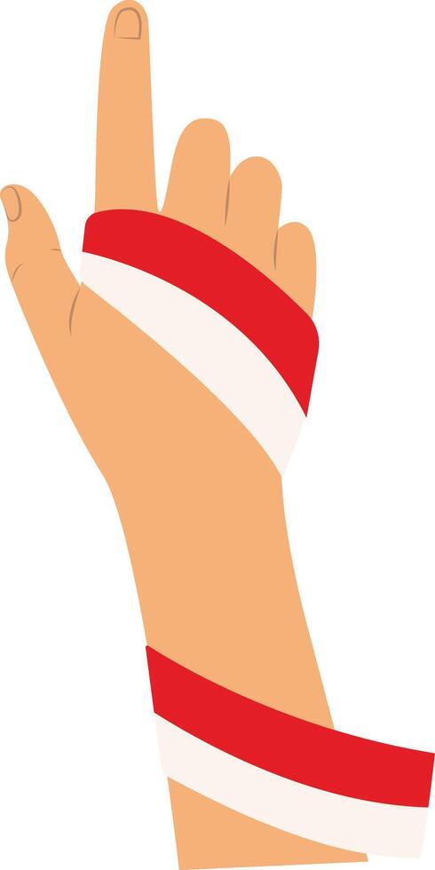 Hands Holding Indonesian Flag vector