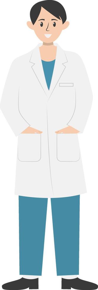 Man Doctor Cartoon Character vector