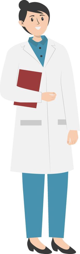 Female Doctor Cartoon Character. vector