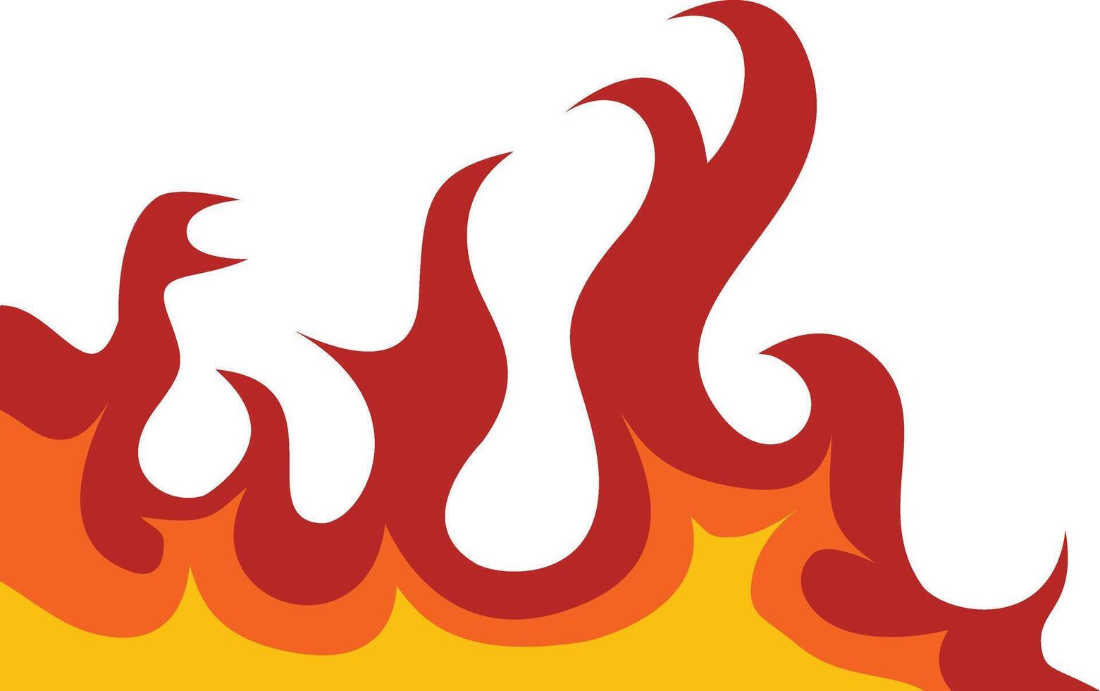 Fire Frame Border Icon in Cartoon Design, Isolated on White Background vector