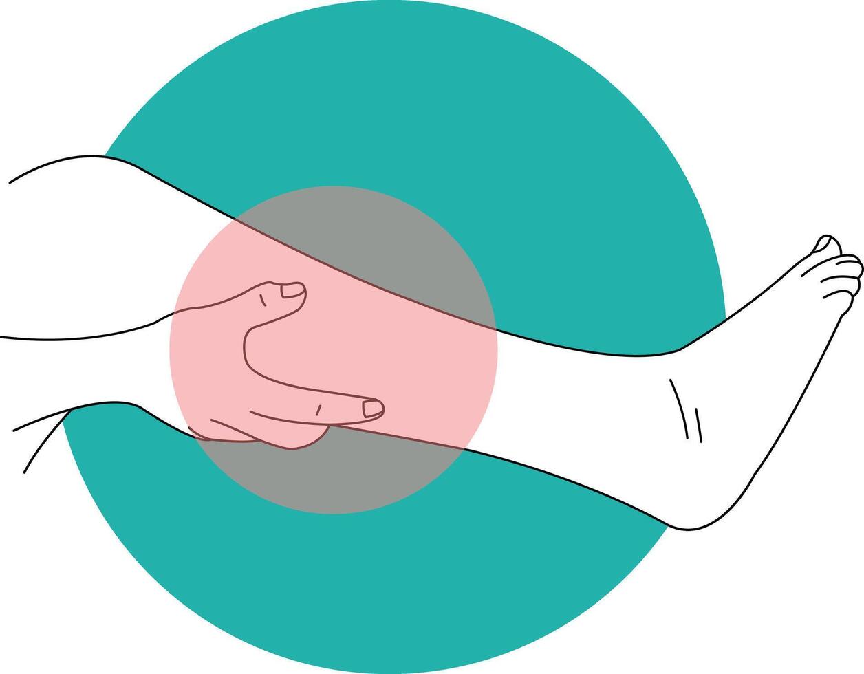 Hand and Leg Injury Illustration Isolated on White Background. vector