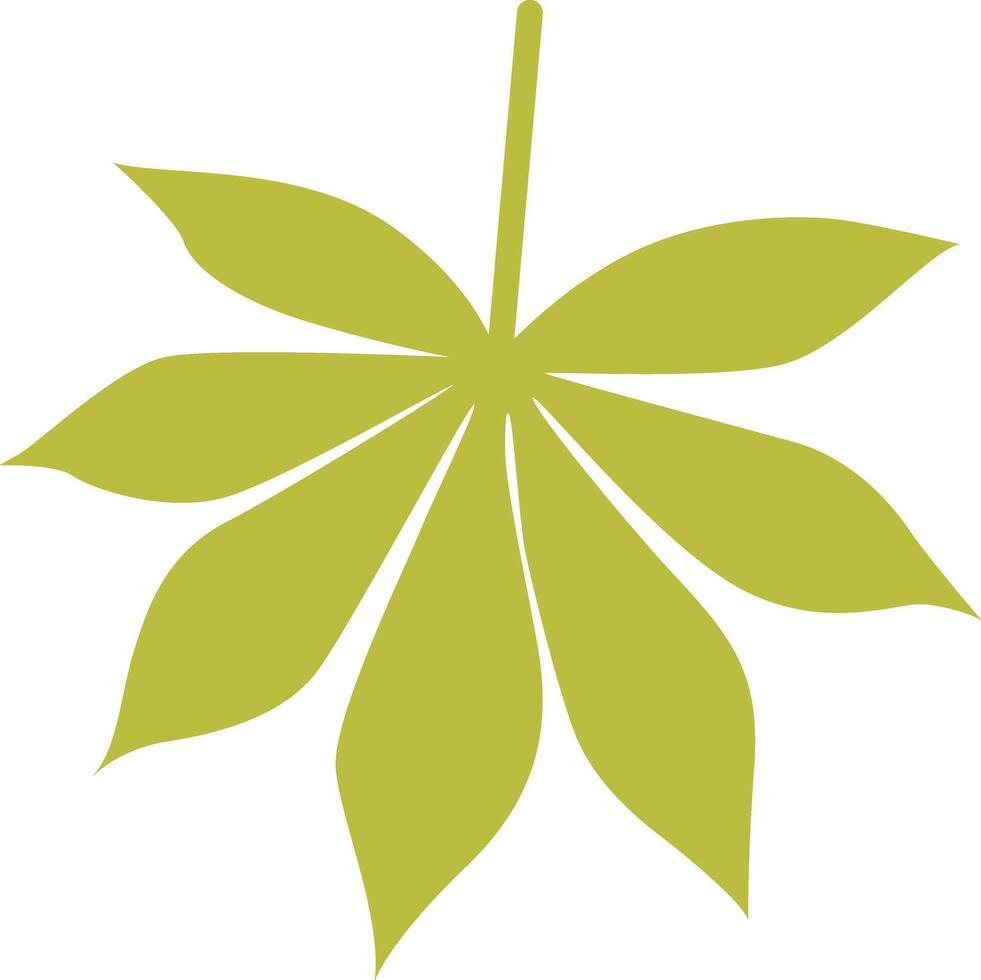 Exotic Green Tropical Leaves Illustration. vector