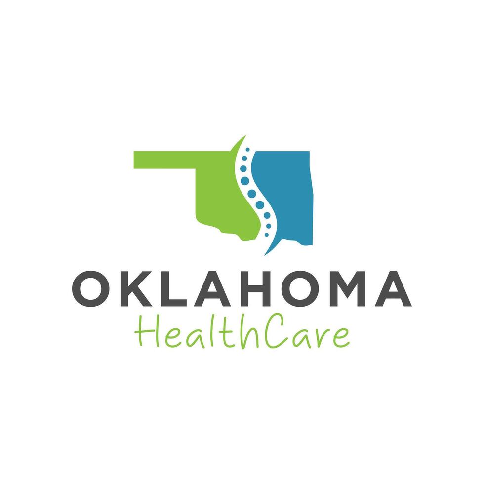 oklahoma spine health illustration logo vector