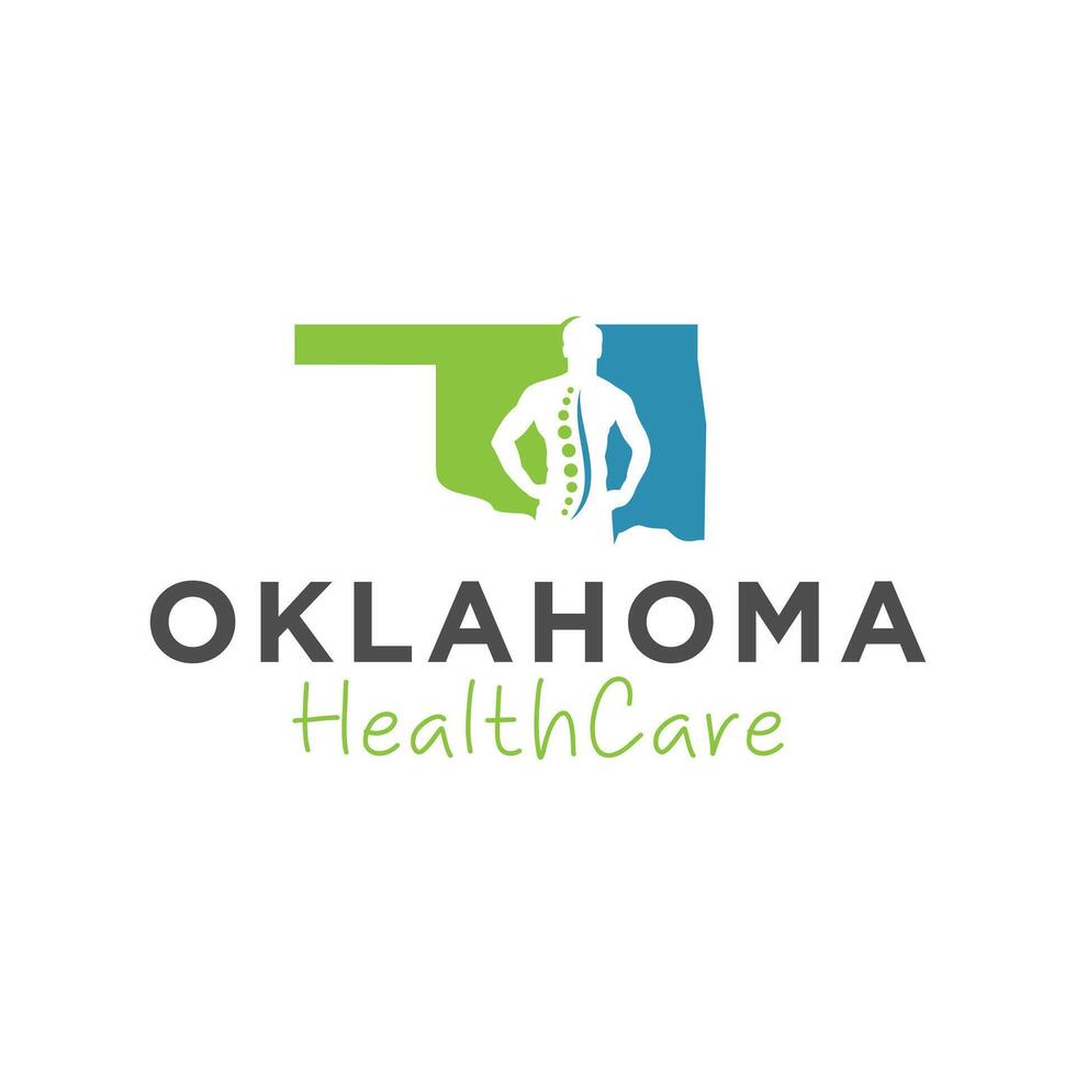 oklahoma spine health logo vector