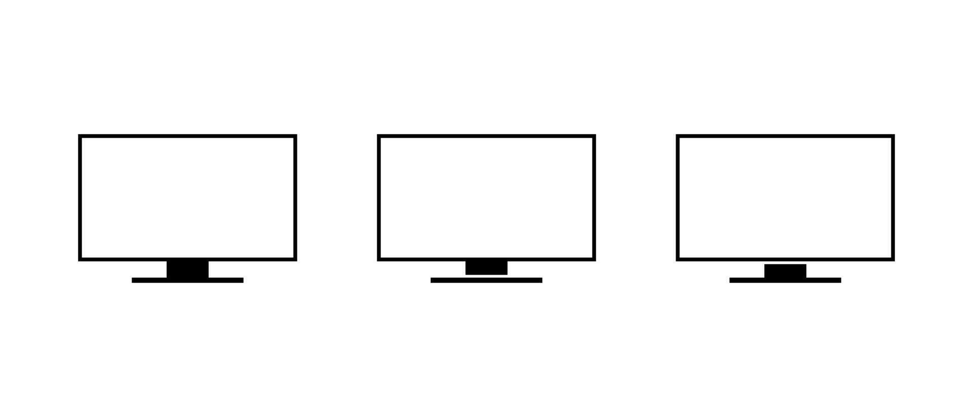Smart TV icon in simple style. Modern flat screen television symbol vector