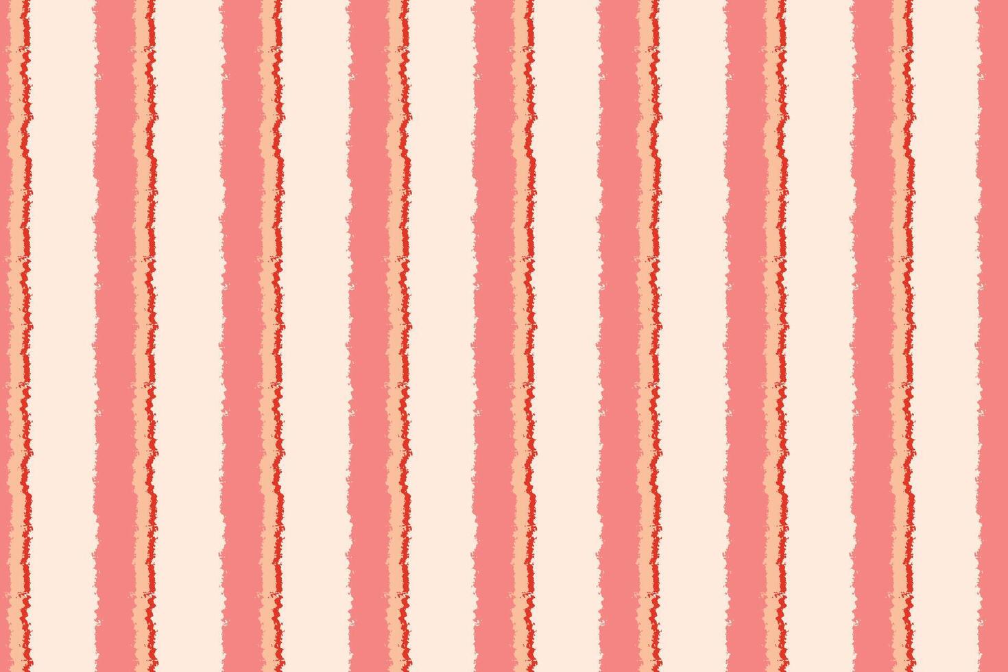 Hand drawn seamless vertical stripes pattern in orange, cream and rose tones. Perfect for fabric, gift wrapping, packaging and background design. vector
