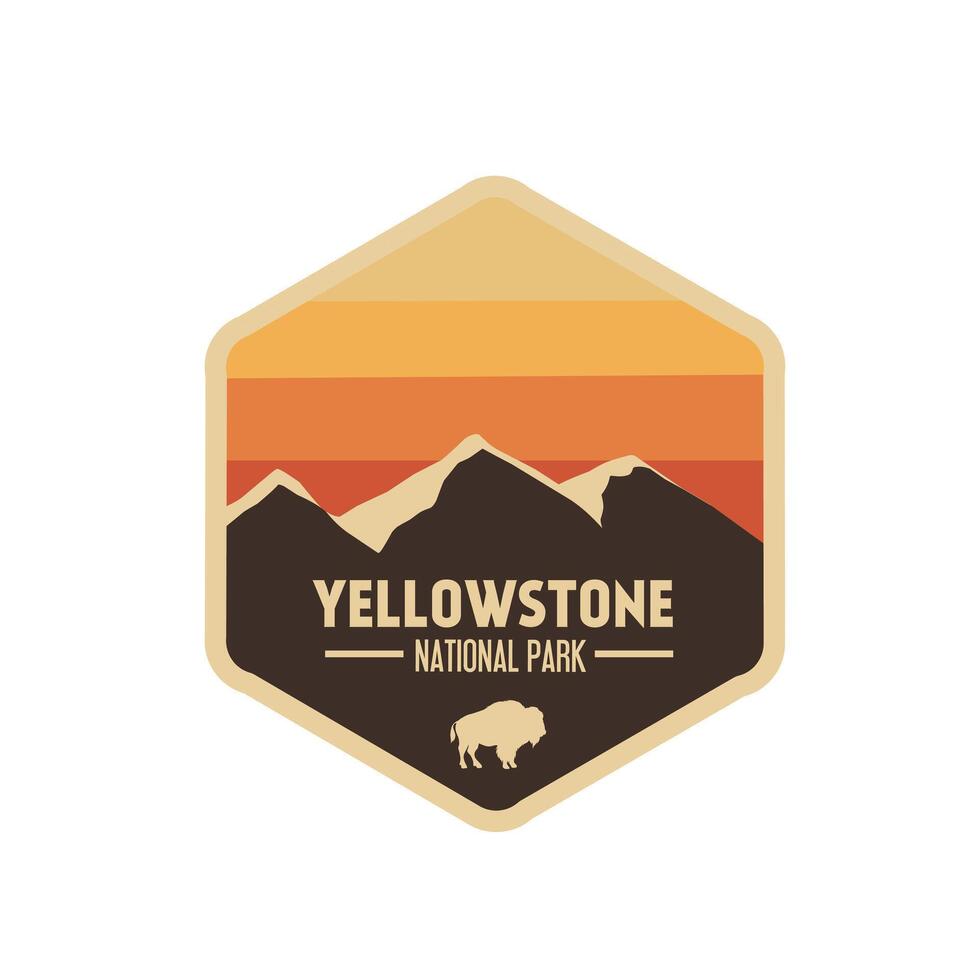 Yellowstone National Park Bison Habitat Perfect for Sticker, Apparel, etc vector