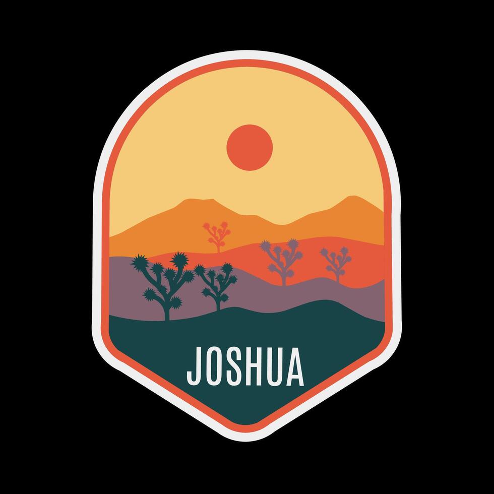 Joshua Nature Scenery California Perfect for Sticker, Apparel, etc vector