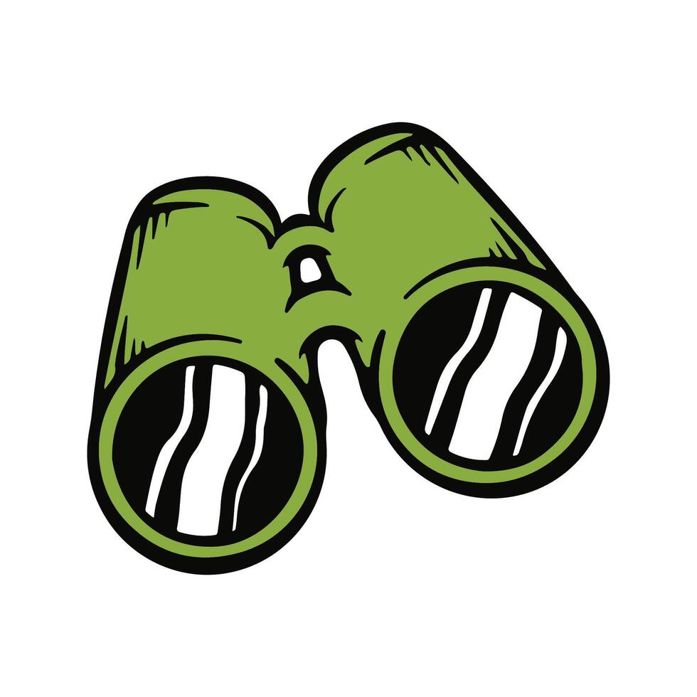 Binoculars cartoon illustration vector