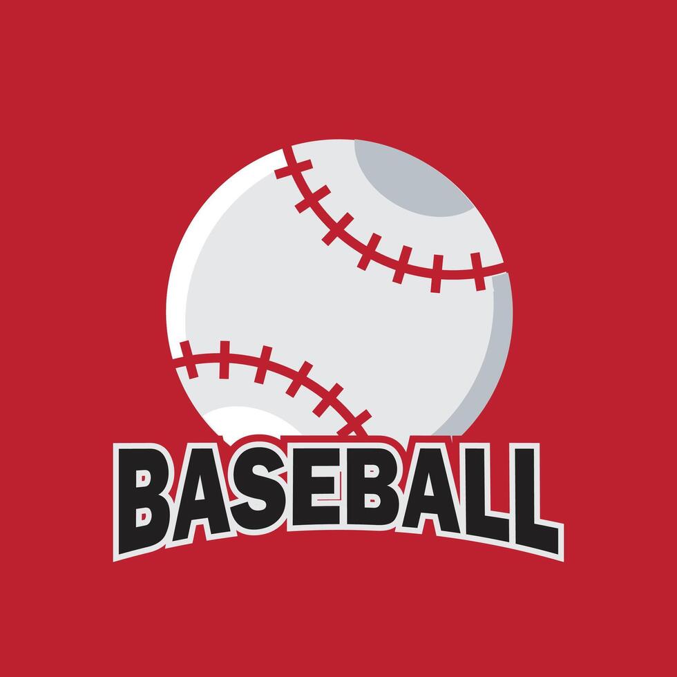 simple baseball team logo vector