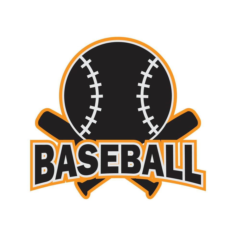 simple baseball team logo, baseball team vector