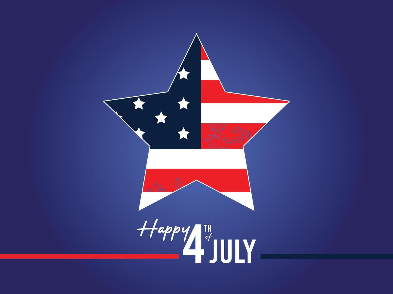 Happy 4th of July, Independence day Ready to use in flyers, posters, social media vector