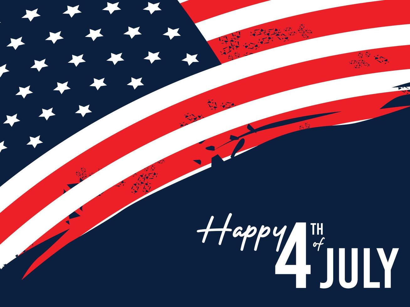Happy 4th of July, Independence day Ready to use in flyers, posters, social media and decorations. vector