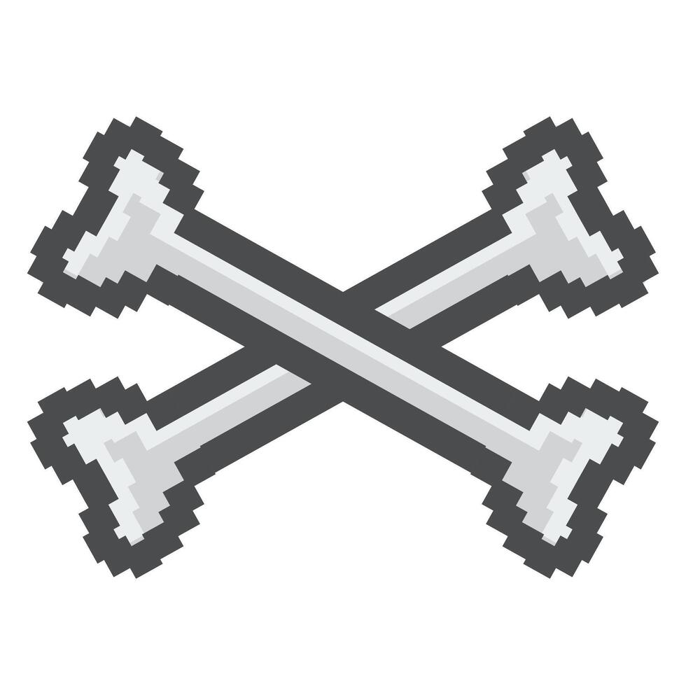 pixel art of bone the style of an old game vector
