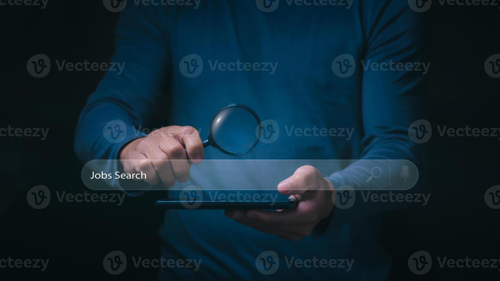 the Information data search technology, search optimization, male hand using jobs search, using the search bar function on your website, big data, automatic operation photo