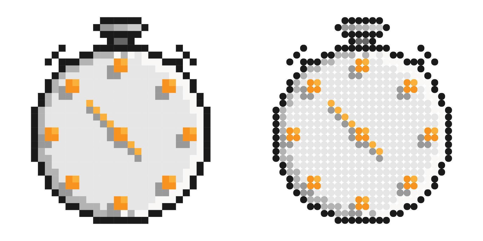 Pixel icon. Mechanical stopwatch dial with hands. Countdown, speed measurement. Simple retro game isolated on white background vector