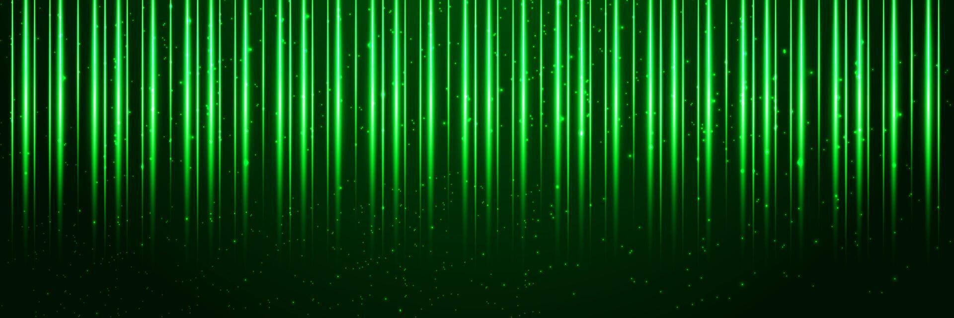 Technology background. Futuristic glowing green neon lights. Vertical lines for banner, web, cover, presentation, business, website, advertising ,marketing, vector