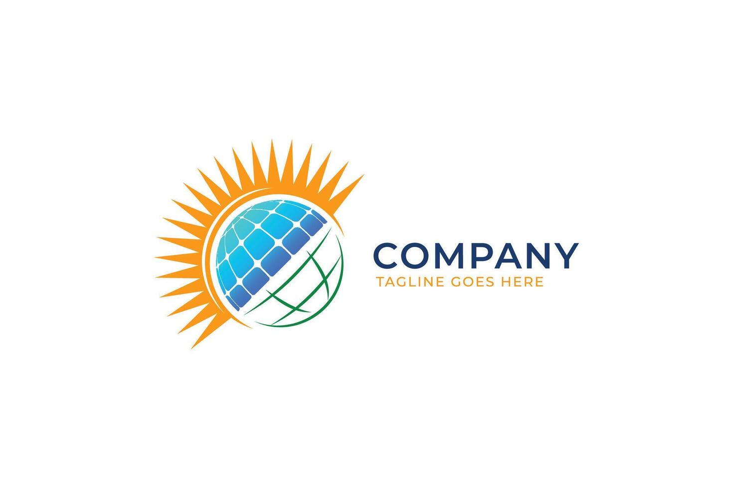 Solar Panel Energy Global Technology Power Supply Equipment with Sun and Earth Shape vector