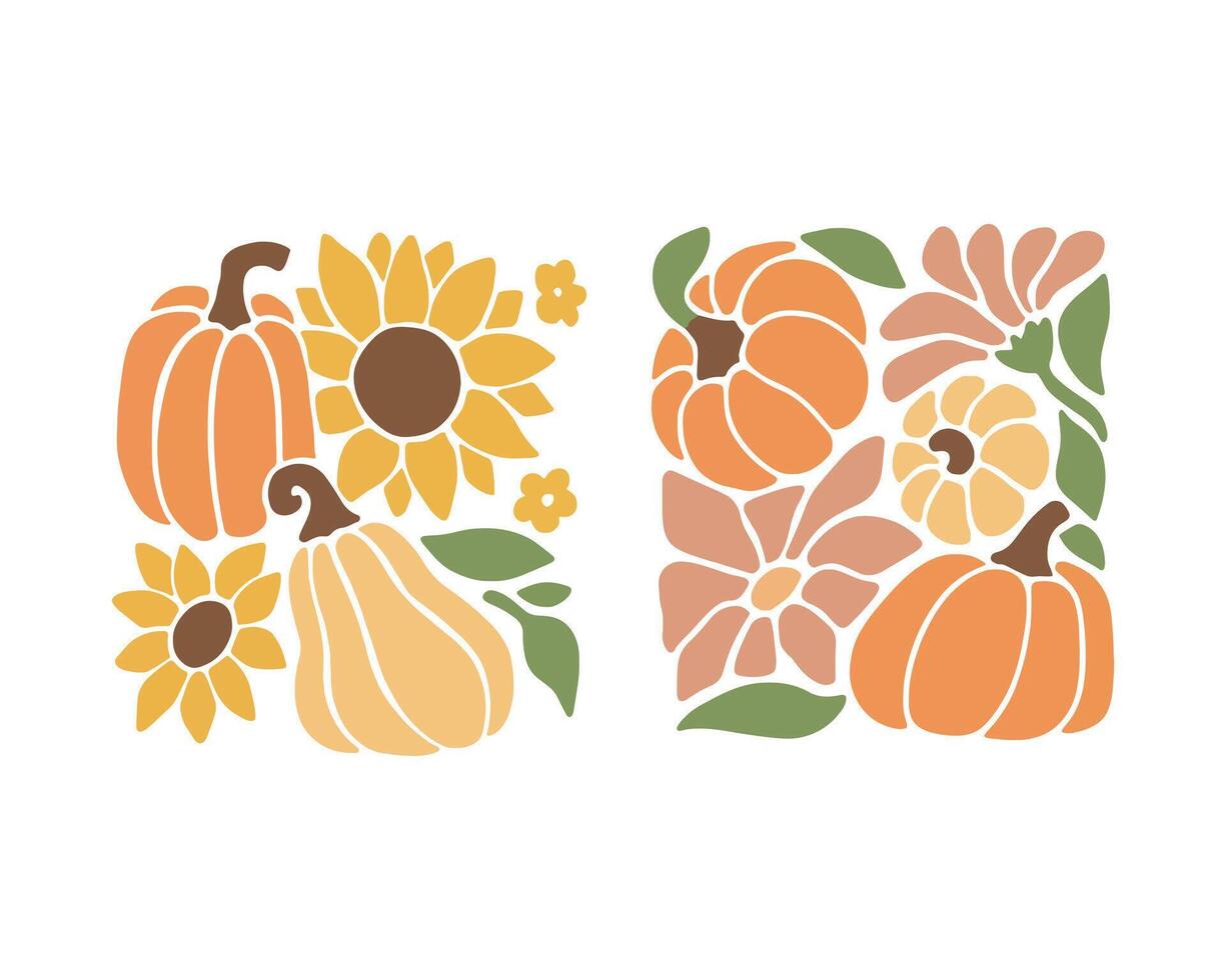 Abstract Fall Clipart Pack vector