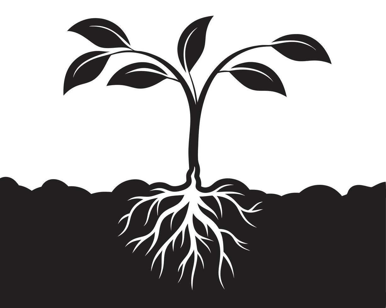A vibrant illustration of a tree silhouette vector