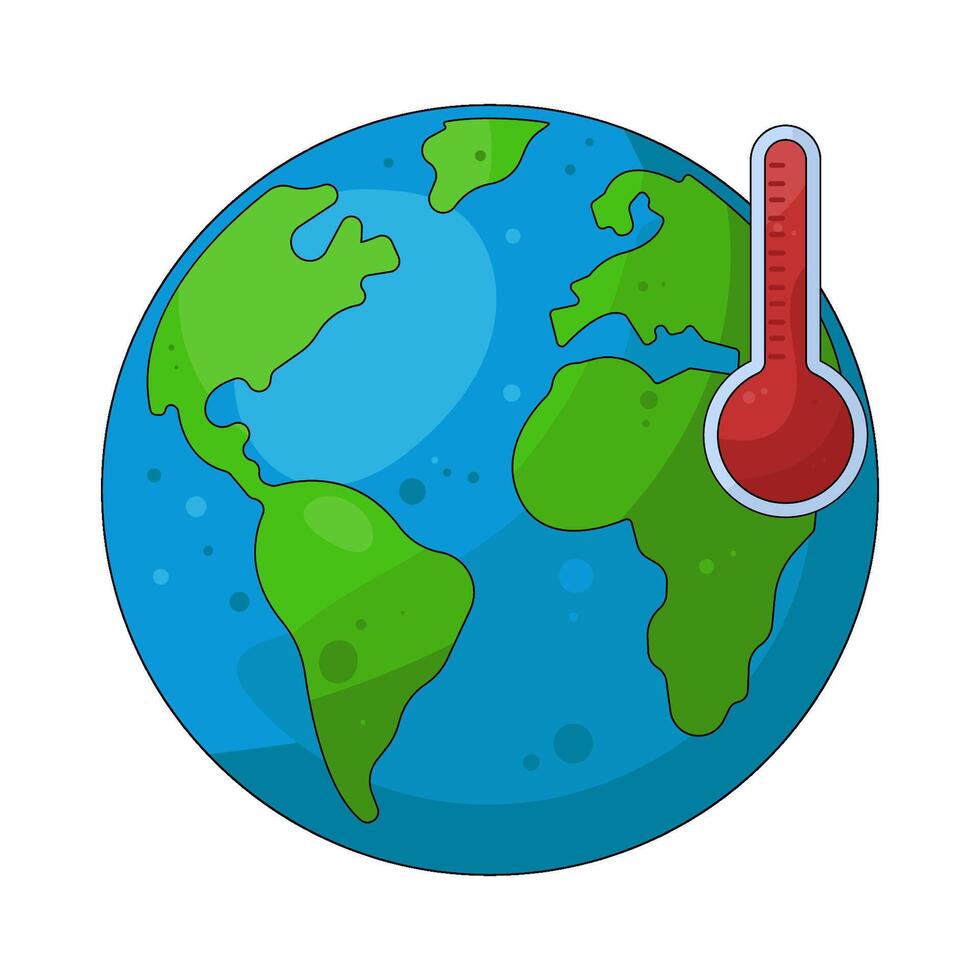 Global Warming on Earth vector