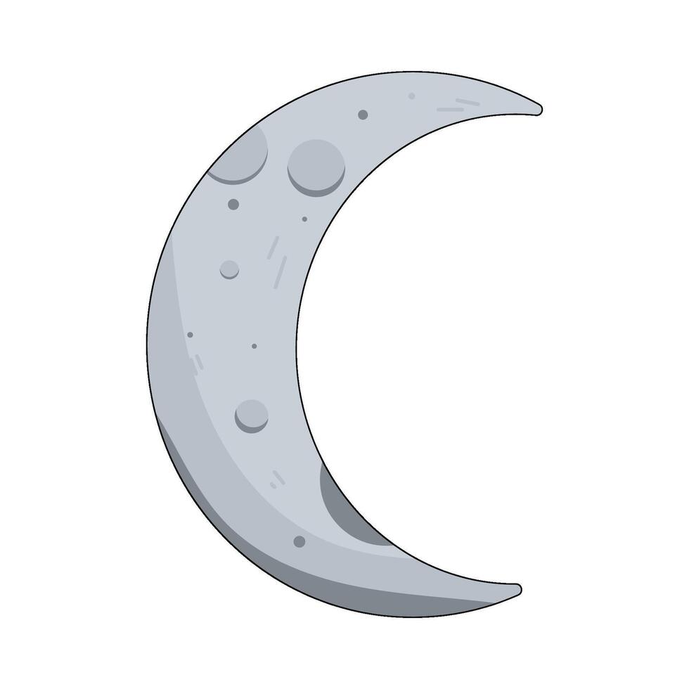 The Crescent Moon illustration vector