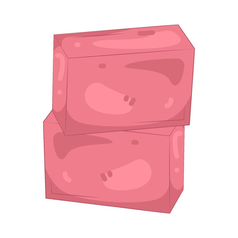 Pink yoga block vector