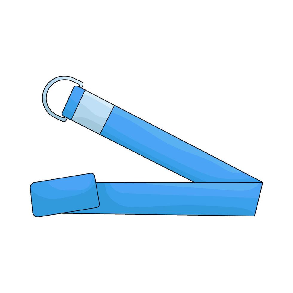 Blue Yoga Strap vector