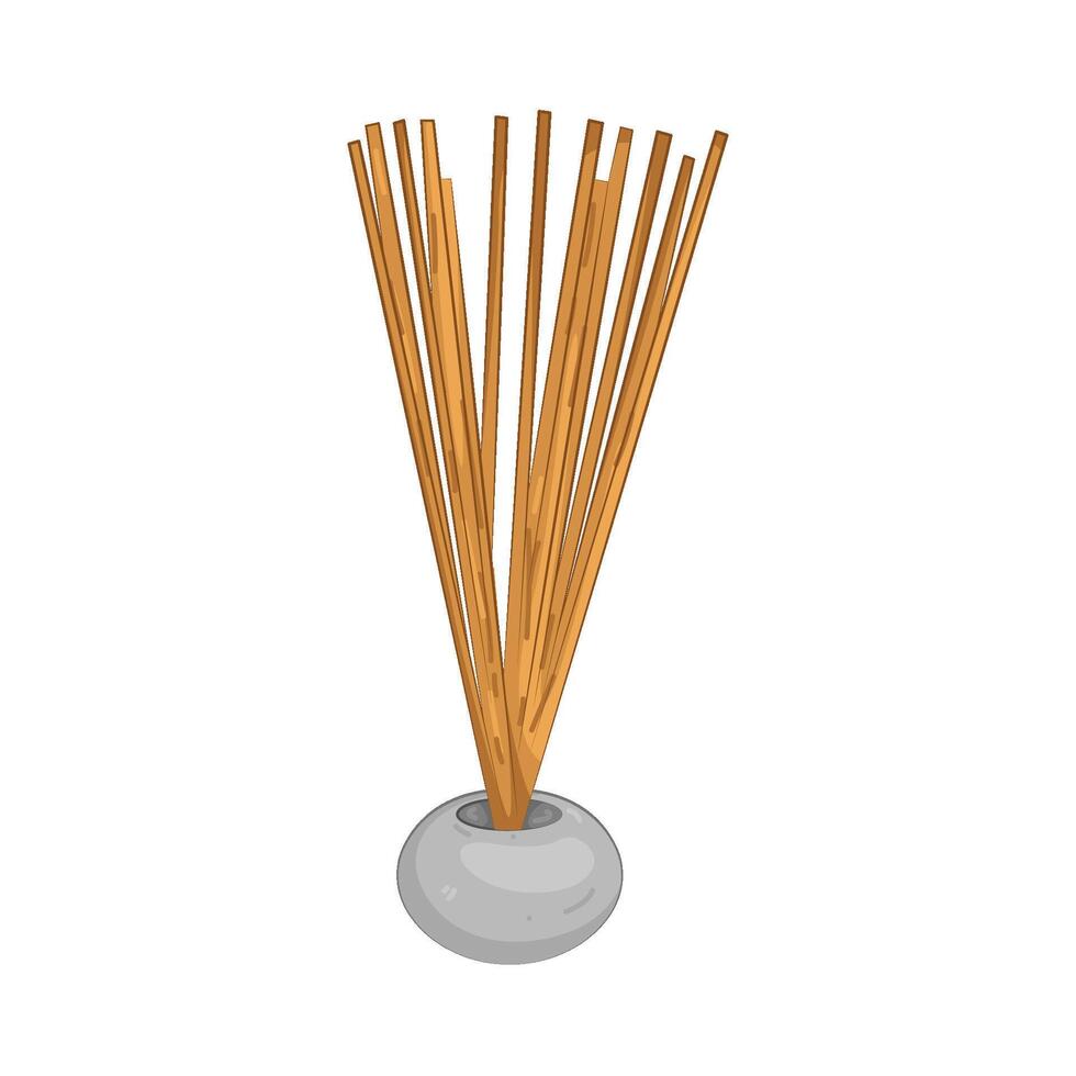 Still Life of Incense Sticks in Holder vector
