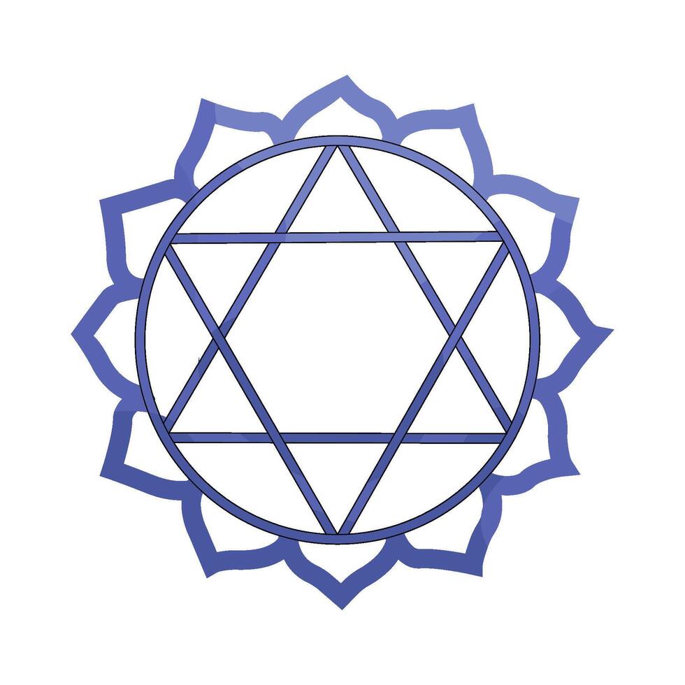Ajna Chakra Symbol in Hinduism vector