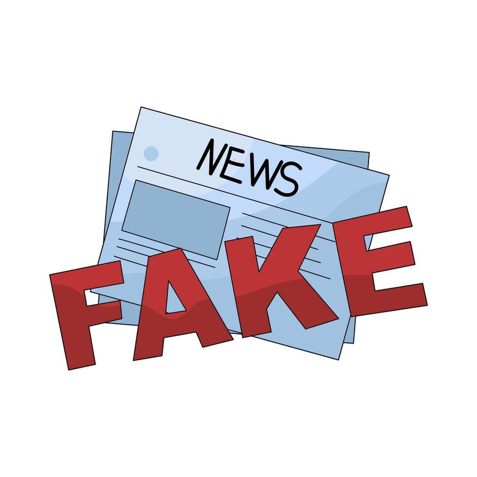 Fake News with Newspaper vector